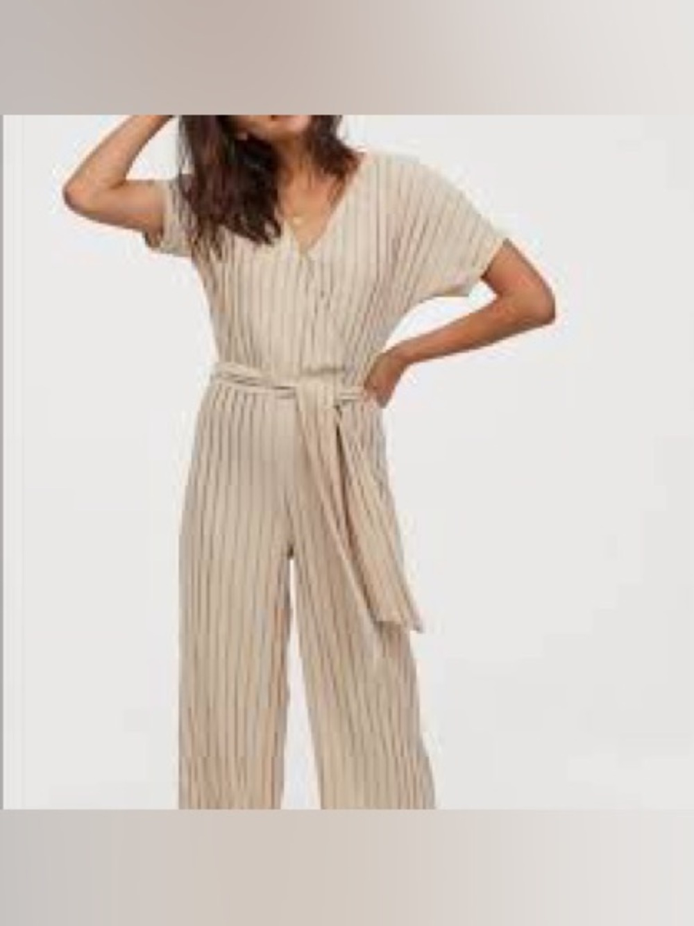 Beige and gold | Romper | H&M | Medium